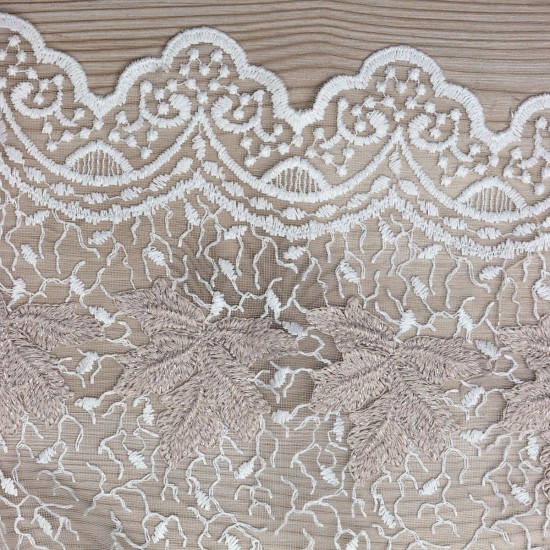 Tara V-2 Wholesale Embroidered Tulle Curtain Fabrics Living Room and Bedroom Curtains 3 Models 100% Polyester