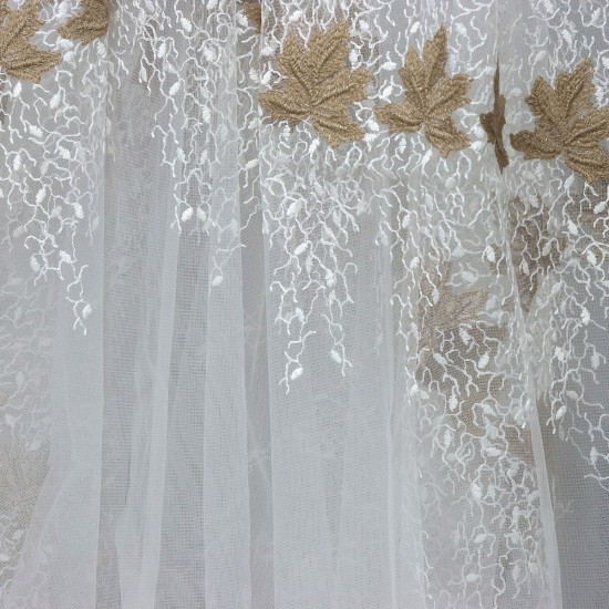 Tara V-3 Wholesale Embroidered Tulle Curtain Fabrics Living Room and Bedroom Curtains 3 Models 100% Polyester