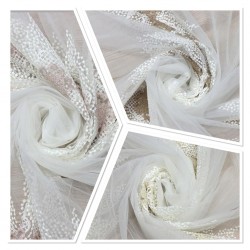 Odin V--1 Wholesale Embroidered Tulle Curtain Fabrics Living Room and Bedroom Curtains 3 Models 100% Polyester