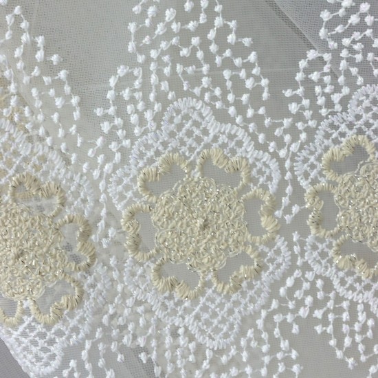 Odin V--1 Wholesale Embroidered Tulle Curtain Fabrics Living Room and Bedroom Curtains 3 Models 100% Polyester