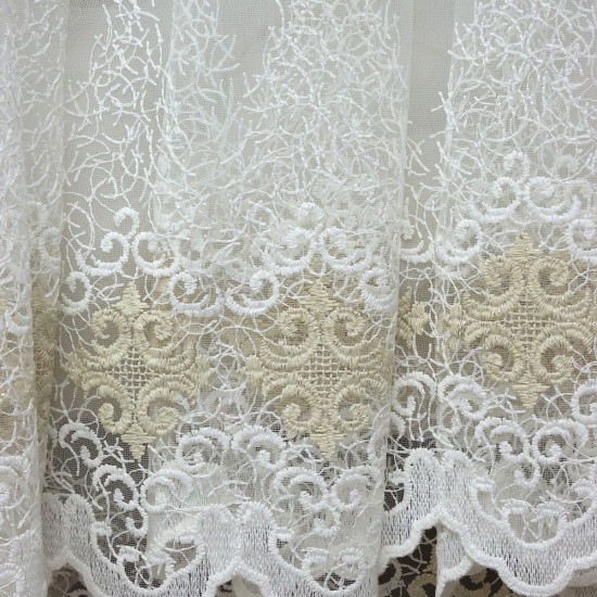 Moskow V-1 Wholesale Brode Tulle Curtain Fabrics Living Room and Bedroom Curtains 3 Models 100% Polyester
