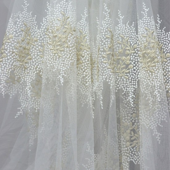 Desen-981 V--1 Wholesale Brode Tulle Curtain Fabrics Living Room and Bedroom Curtains 2 Models 100% Polyester