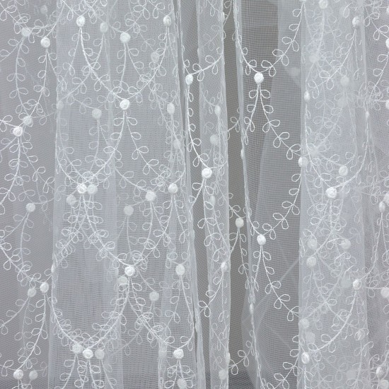 Ubbe V-1 Wholesale Brode Tulle Curtain Fabrics Living Room and Bedroom Curtains 3 Models 100% Polyester