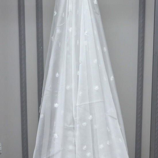 Florensiya V--2 Wholesale Embroidered  Brode Tulle Curtain Fabrics Living Room and Bedroom Curtains 4 Models 100% Polyester