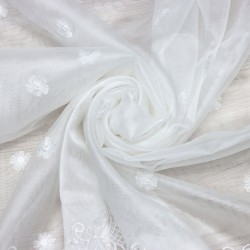 Florensiya V--2 Wholesale Embroidered  Brode Tulle Curtain Fabrics Living Room and Bedroom Curtains 4 Models 100% Polyester