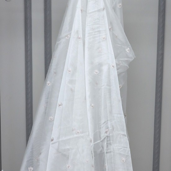 Florensiya V-5 Wholesale Embroidered  Brode Tulle Curtain Fabrics Living Room and Bedroom Curtains 4 Models 100% Polyester