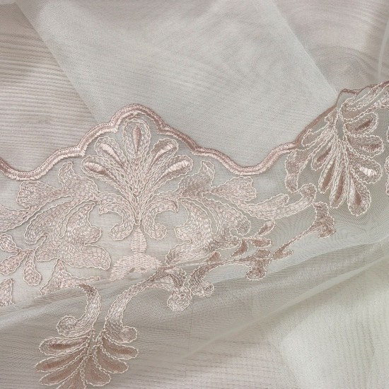 Girne V-38 Wholesale Brode Tulle Curtain Fabrics Living Room and Bedroom Curtains 2 Models 100% Polyester