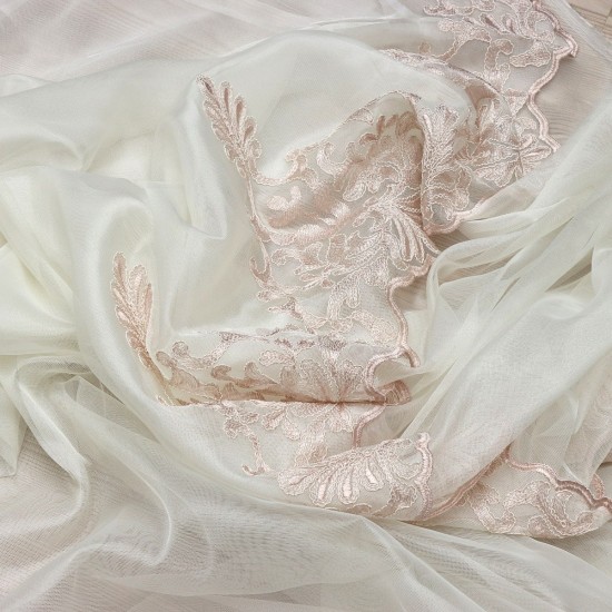 Girne V-38 Wholesale Brode Tulle Curtain Fabrics Living Room and Bedroom Curtains 2 Models 100% Polyester