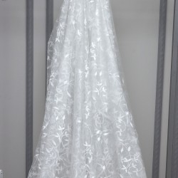 Negan V-2 Wholesale Brode Embroidered Tulle Curtain Fabrics Living Room and Bedroom Curtains 2 Models 100% Polyester