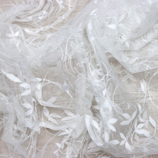 Negan V-2 Wholesale Brode Embroidered Tulle Curtain Fabrics Living Room and Bedroom Curtains 2 Models 100% Polyester