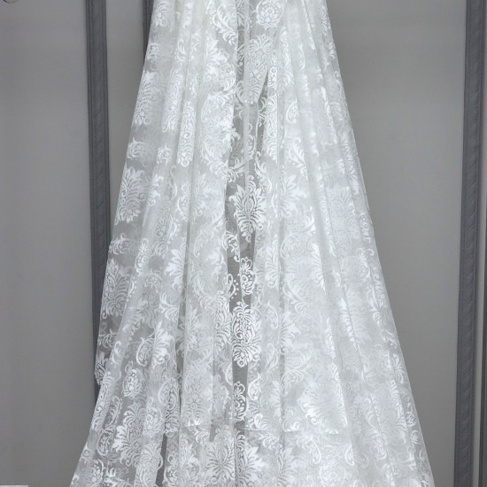 Nora V--1 Wholesale Raschel Plain Knitted Tulle Curtain Fabrics Living Room and Bedroom Curtains 2 Models 100% Polyester