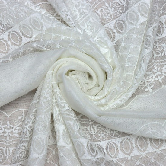 Kanaviçe-1  Wholesale Brode Tulle Curtain Fabrics Living Room and Bedroom Curtains  100% Polyester