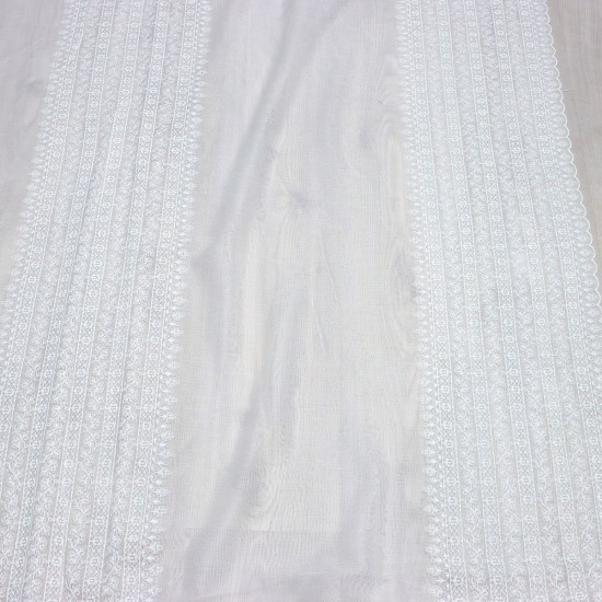 Kanaviçe-2  Wholesale Brode Tulle Curtain Fabrics Living Room and Bedroom Curtains  100% Polyester