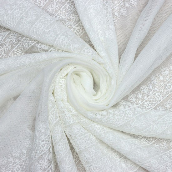 Kanaviçe-2  Wholesale Brode Tulle Curtain Fabrics Living Room and Bedroom Curtains  100% Polyester