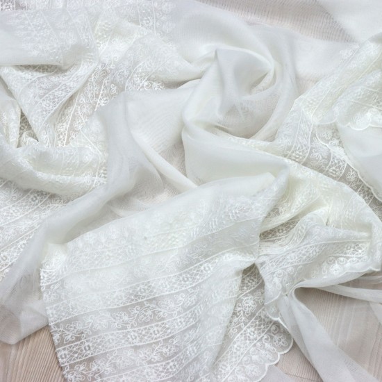 Kanaviçe-2  Wholesale Brode Tulle Curtain Fabrics Living Room and Bedroom Curtains  100% Polyester