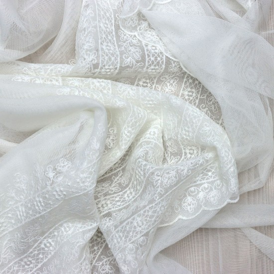 Kanaviçe-2  Wholesale Brode Tulle Curtain Fabrics Living Room and Bedroom Curtains  100% Polyester