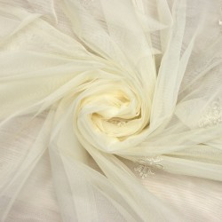 Kuşadası V-53 Wholesale Embroidered Brode Tulle Curtain Fabrics Living Room and Bedroom Curtains 3 Models 100% Polyester