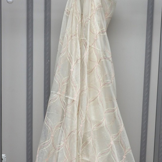 Lizbon V--67 Wholesale Decor Brode Tulle Curtain Fabrics Living Room and Bedroom Curtains 2 Models 100% Polyester