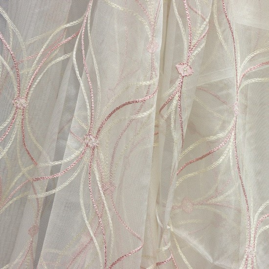 Lizbon V--67 Wholesale Decor Brode Tulle Curtain Fabrics Living Room and Bedroom Curtains 2 Models 100% Polyester
