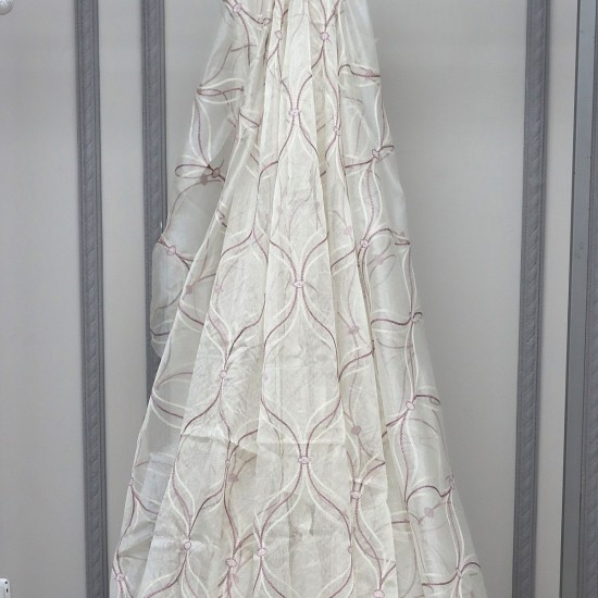 Lizbon V-68 Wholesale Decor Brode Tulle Curtain Fabrics Living Room and Bedroom Curtains 2 Models 100% Polyester