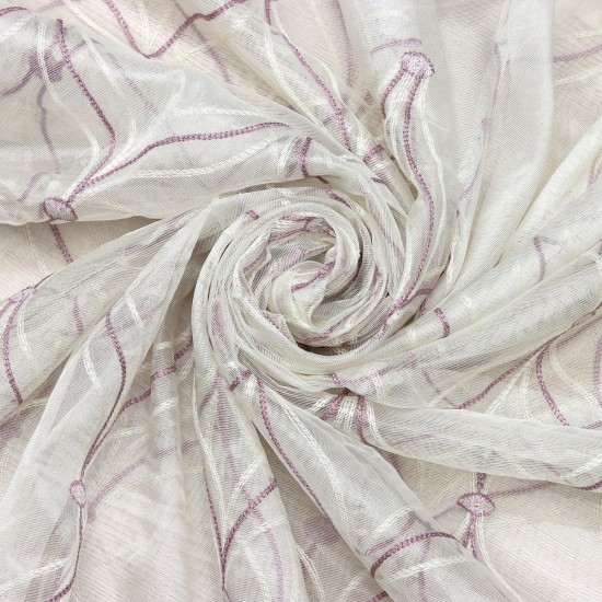 Lizbon V-68 Wholesale Decor Brode Tulle Curtain Fabrics Living Room and Bedroom Curtains 2 Models 100% Polyester