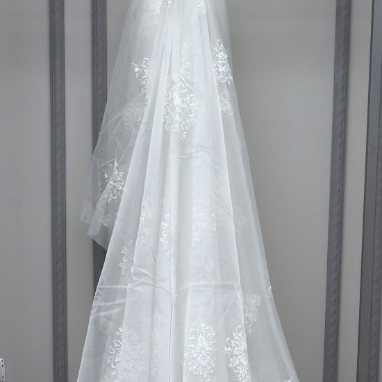 Madrid V--2 Wholesale Colorful Embroidered Tulle Curtain Fabrics Living Room and Bedroom Curtains 4 Models 100% Polyester