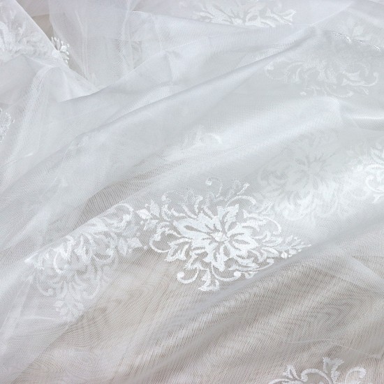 Madrid V--2 Wholesale Colorful Embroidered Tulle Curtain Fabrics Living Room and Bedroom Curtains 4 Models 100% Polyester