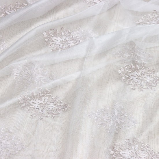 Madrid V-5 Wholesale Colorful Embroidered Tulle Curtain Fabrics Living Room and Bedroom Curtains 4 Models 100% Polyester