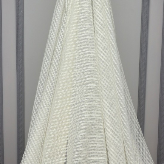 Medan V--9 Wholesale Striped Transparent Tulle Curtain Fabrics Living Room and Bedroom Curtains 2 Models 100% Polyester