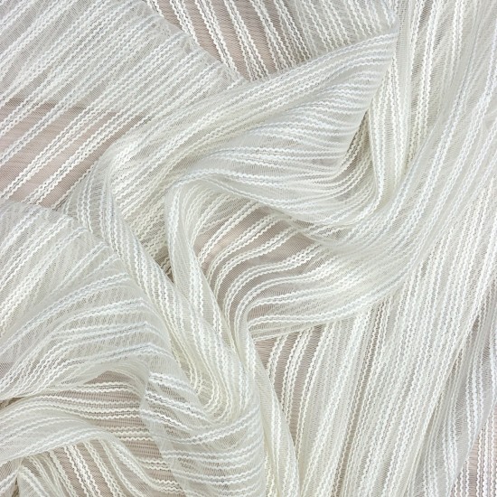 Medan V-11 Wholesale Striped Transparent Tulle Curtain Fabrics Living Room and Bedroom Curtains 2 Models 100% Polyester