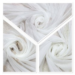 Milano V--3 Wholesale Brode Embroidered Tulle Curtain Fabrics Living Room and Bedroom Curtains 3 Models 100% Polyester