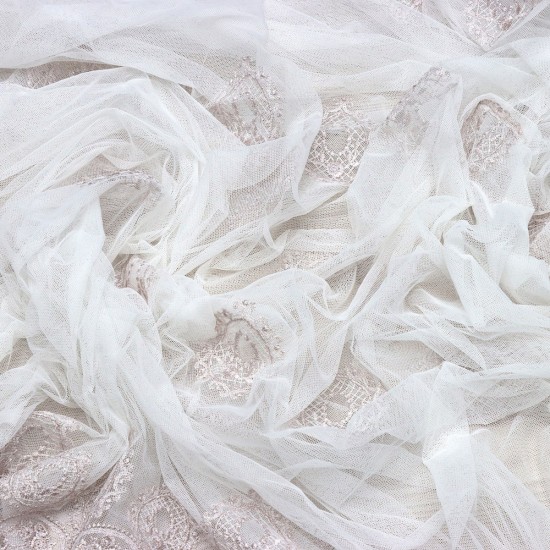 Milano V-5 Wholesale Brode Embroidered Tulle Curtain Fabrics Living Room and Bedroom Curtains 3 Models 100% Polyester