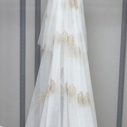 Milano V-18 Wholesale Brode Embroidered Tulle Curtain Fabrics Living Room and Bedroom Curtains 3 Models 100% Polyester