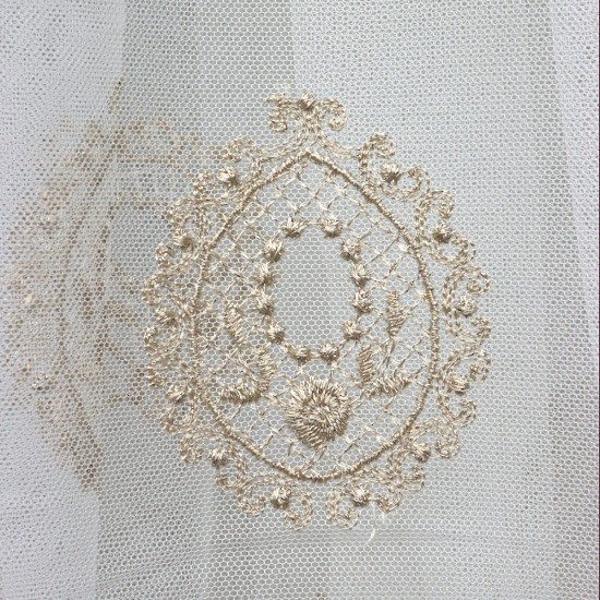 Milano V-18 Wholesale Brode Embroidered Tulle Curtain Fabrics Living Room and Bedroom Curtains 3 Models 100% Polyester