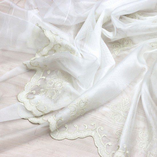 Montreal V-4 Wholesale Brode Tulle Curtain Fabrics Living Room and Bedroom Curtains 3 Models 100% Polyester