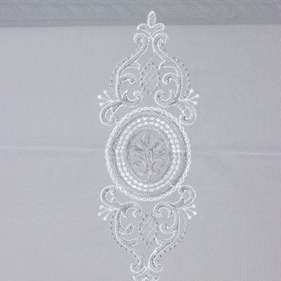 Nakış V-3 Wholesale Brode Embroidered Tulle Curtain Fabrics Living Room and Bedroom Curtains 5 Models 100% Polyester