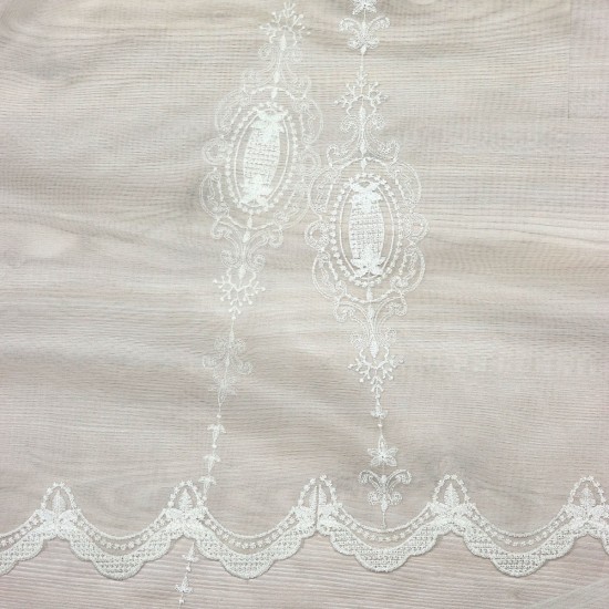 Nakış V-4 Wholesale Brode Embroidered Tulle Curtain Fabrics Living Room and Bedroom Curtains 5 Models 100% Polyester