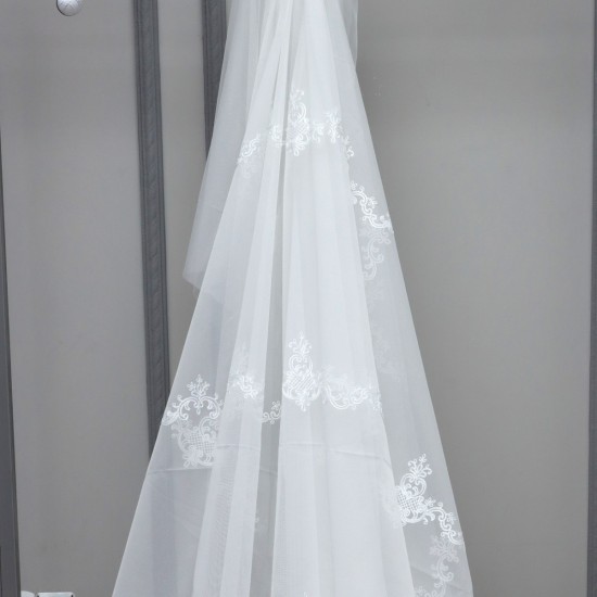 Natural-111 Wholesale Brode Tulle Curtain Fabrics Living Room and Bedroom Curtains  100% Polyester