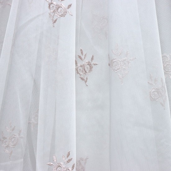 Paris V-5  Wholesale Brode Embroidered Tulle Curtain Fabrics Living Room and Bedroom Curtains 3 Models 100% Polyester