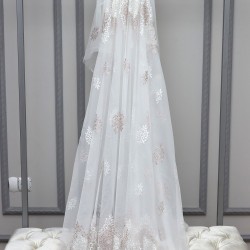 Pera V-81 Wholesale Brode Embroidered Tulle Curtain Fabrics Living Room and Bedroom Curtains 2 Models 100% Polyester