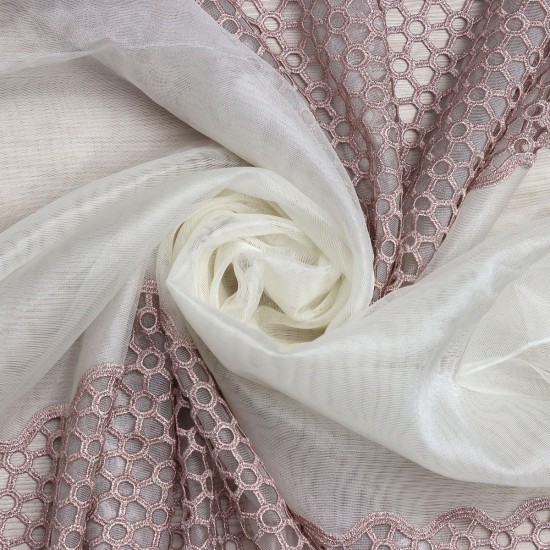 Samara V-12 Wholesale Brode Tulle Curtain Fabrics Living Room and Bedroom Curtains 4 Models 100% Polyester