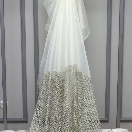 Petek Etek V-10 Wholesale Transparent Tulle Curtain Fabrics Living Room and Bedroom Curtains 90 cm Lace Embroidery 3 Models 100% Polyester 