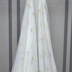 Prag V-11 Wholesale Brode Embroidered Tulle Curtain Fabrics Living Room and Bedroom Curtains 5 Models 100% Polyester