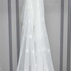 Prag V-22 Wholesale Brode Embroidered Tulle Curtain Fabrics Living Room and Bedroom Curtains 5 Models 100% Polyester