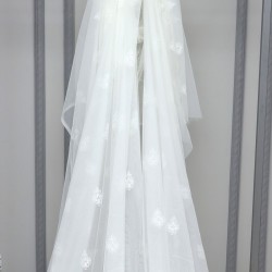 Roma V-3 Wholesale Brode Embroidered Tulle Curtain Fabrics Living Room and Bedroom Curtains 4 Models 100% Polyester