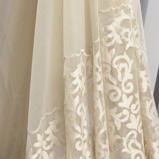 Santiago V-3001 Wholesale Decor Tulle Curtain Fabrics Living Room and Bedroom Curtains 3 Models 100% Polyester