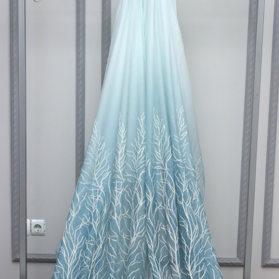 Sarmaşık V-500 Wholesale Brode Tulle Curtain Fabrics Living Room and Bedroom Curtains 2 Models 100% Polyester