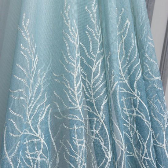 Sarmaşık V-500 Wholesale Brode Tulle Curtain Fabrics Living Room and Bedroom Curtains 2 Models 100% Polyester