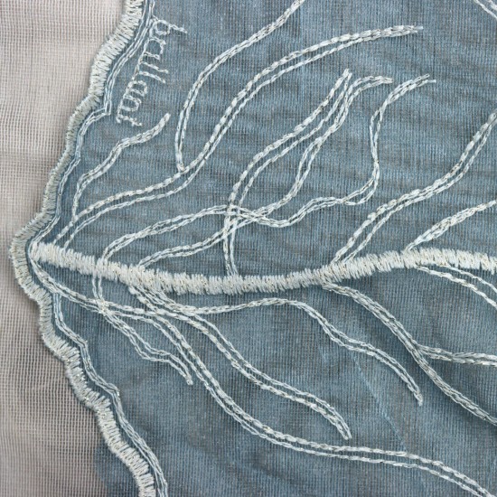 Sarmaşık V-500 Wholesale Brode Tulle Curtain Fabrics Living Room and Bedroom Curtains 2 Models 100% Polyester