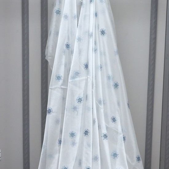 Tebriz V-34 Wholesale Brode Embroidered Tulle Curtain Fabrics Living Room and Bedroom Curtains 4 Models 100% Polyester